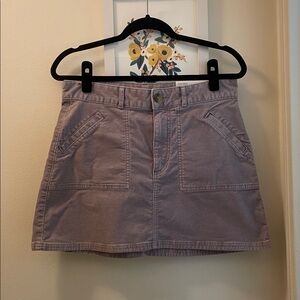 American Eagle Lilac Corduroy Mini Skirt